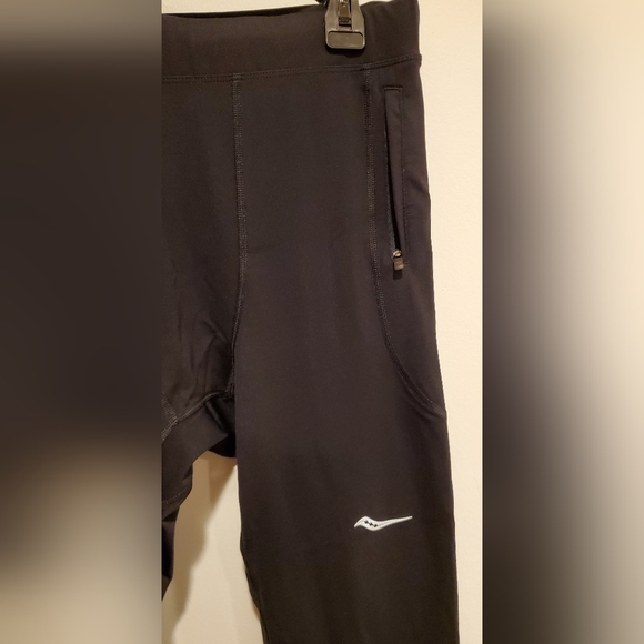Saucony Men's  Black High Performance Men's Running Thights, Size XL - Picture 3 of 9